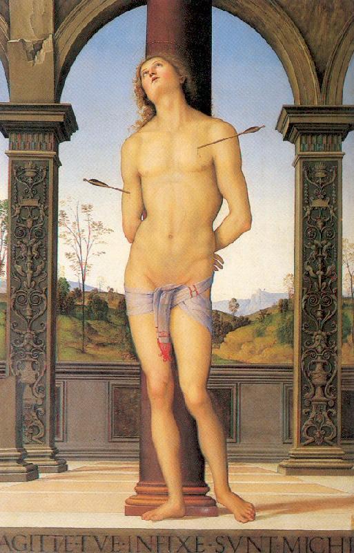 PERUGINO, Pietro Saint Sebastian Germany oil painting art